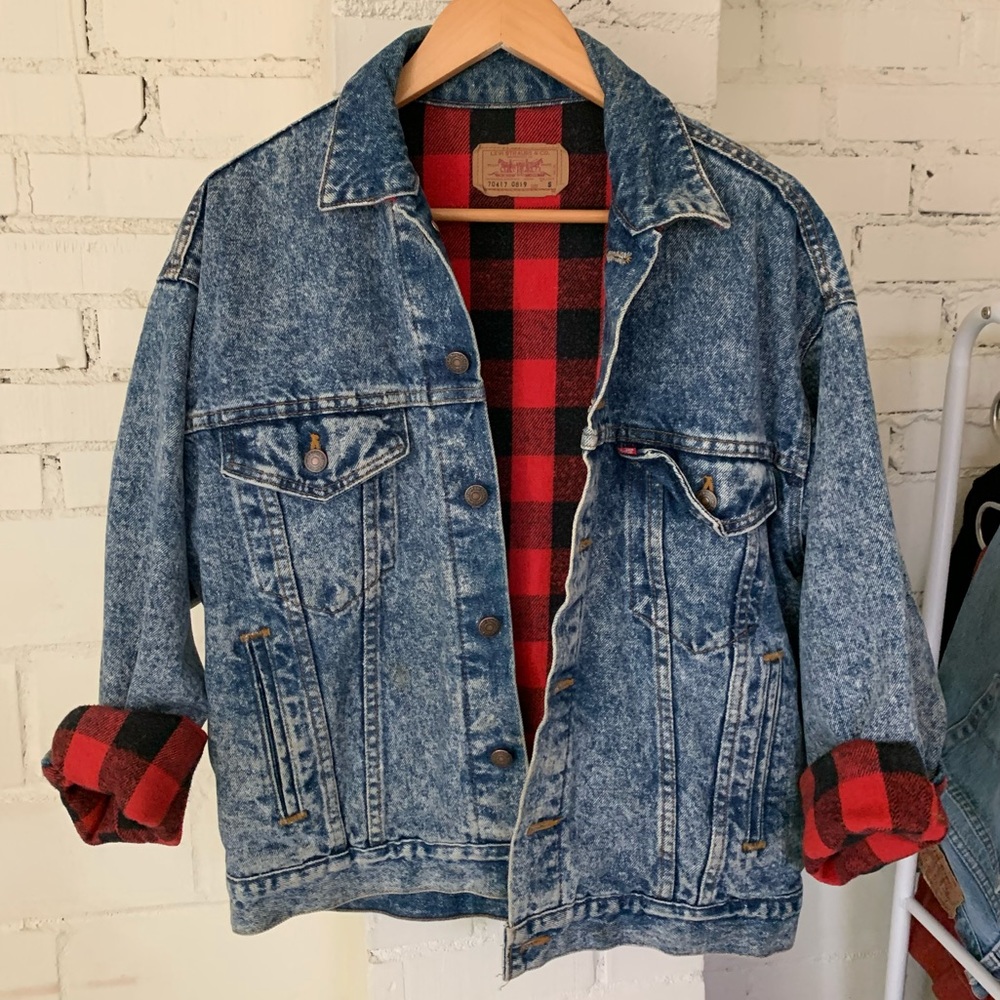 Vintage Levi’s Denim Plaid Jacket
